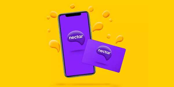 Purple Nectar car and app on mobile phone with yellow background.
